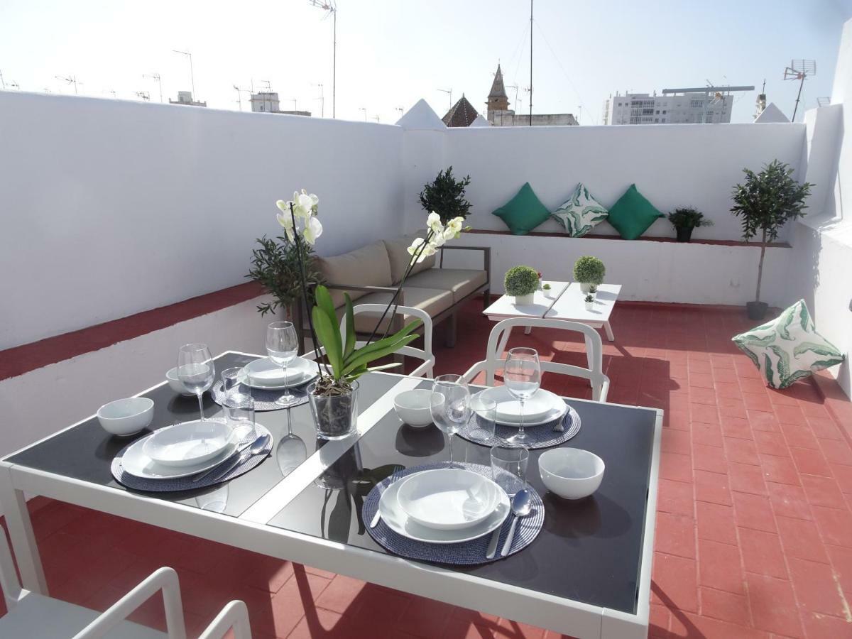 Atico Terraza Cadiz Centro Ascensor Playa De La Caleta公寓 外观 照片