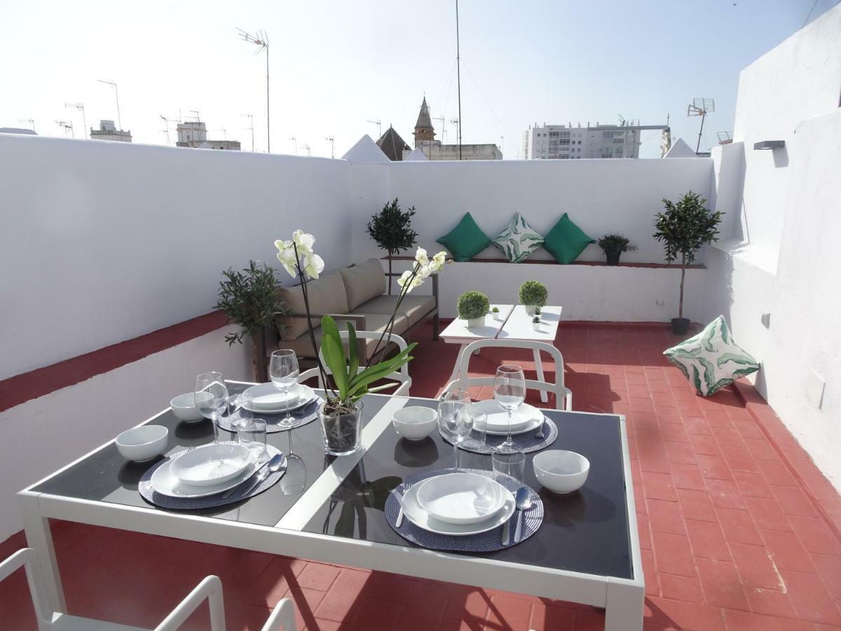 Atico Terraza Cadiz Centro Ascensor Playa De La Caleta公寓 外观 照片