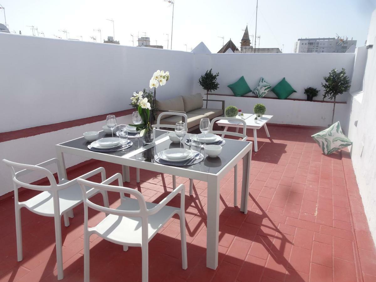 Atico Terraza Cadiz Centro Ascensor Playa De La Caleta公寓 外观 照片